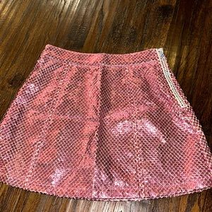 Queen of Sparkles metallic light pink bubble skirt